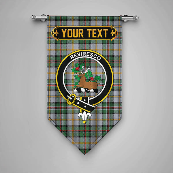 Dinwoodie Modern Clan Badge Tartan Gonfalon Personalize