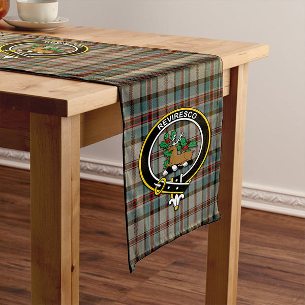 Dinwoodie Weathered Clan Badge Tartan Table Runner