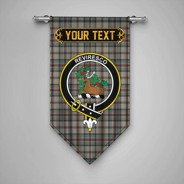 Dinwoodie Weathered Clan Badge Tartan Gonfalon Personalize