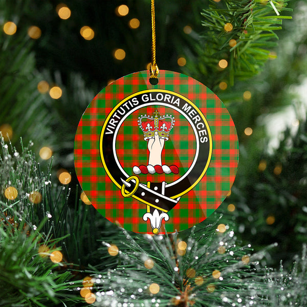 Donachie Ancient Clan Badge Tartan Plastic Christmas Ornaments