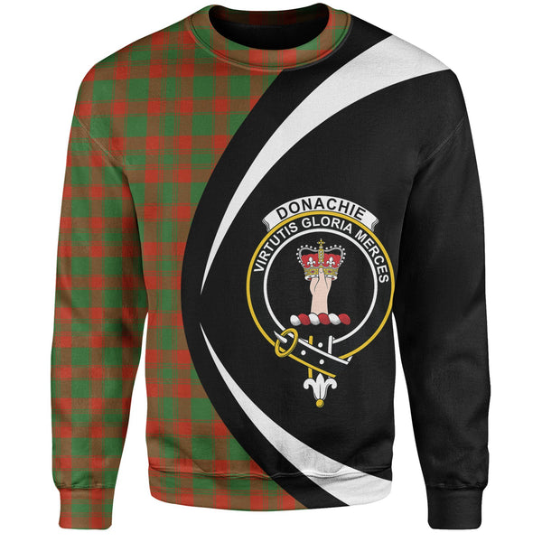 Donachie Ancient Clan Badge Tartan Sweatshirt Circle Style Personalized