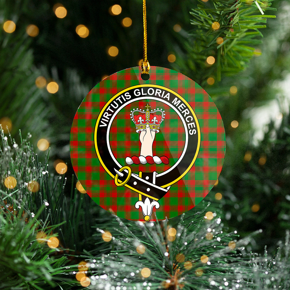 Donachie Modern Clan Badge Tartan Plastic Christmas Ornaments