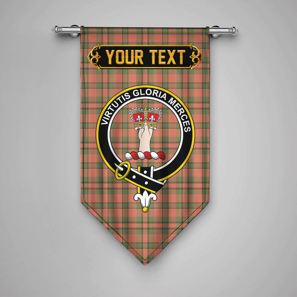 Donachie of Brockloch Hunting Weathered Clan Badge Tartan Gonfalon Personalize