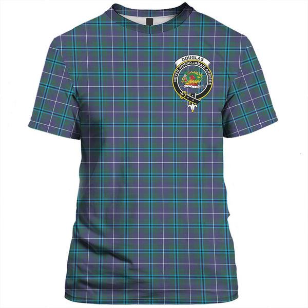 Douglas Grey Modern Tartan Classic Crest T-Shirt