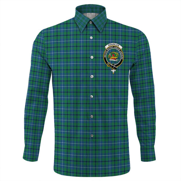 Douglas Ancient Tartan Classic Crest Long Sleeve Button Shirt