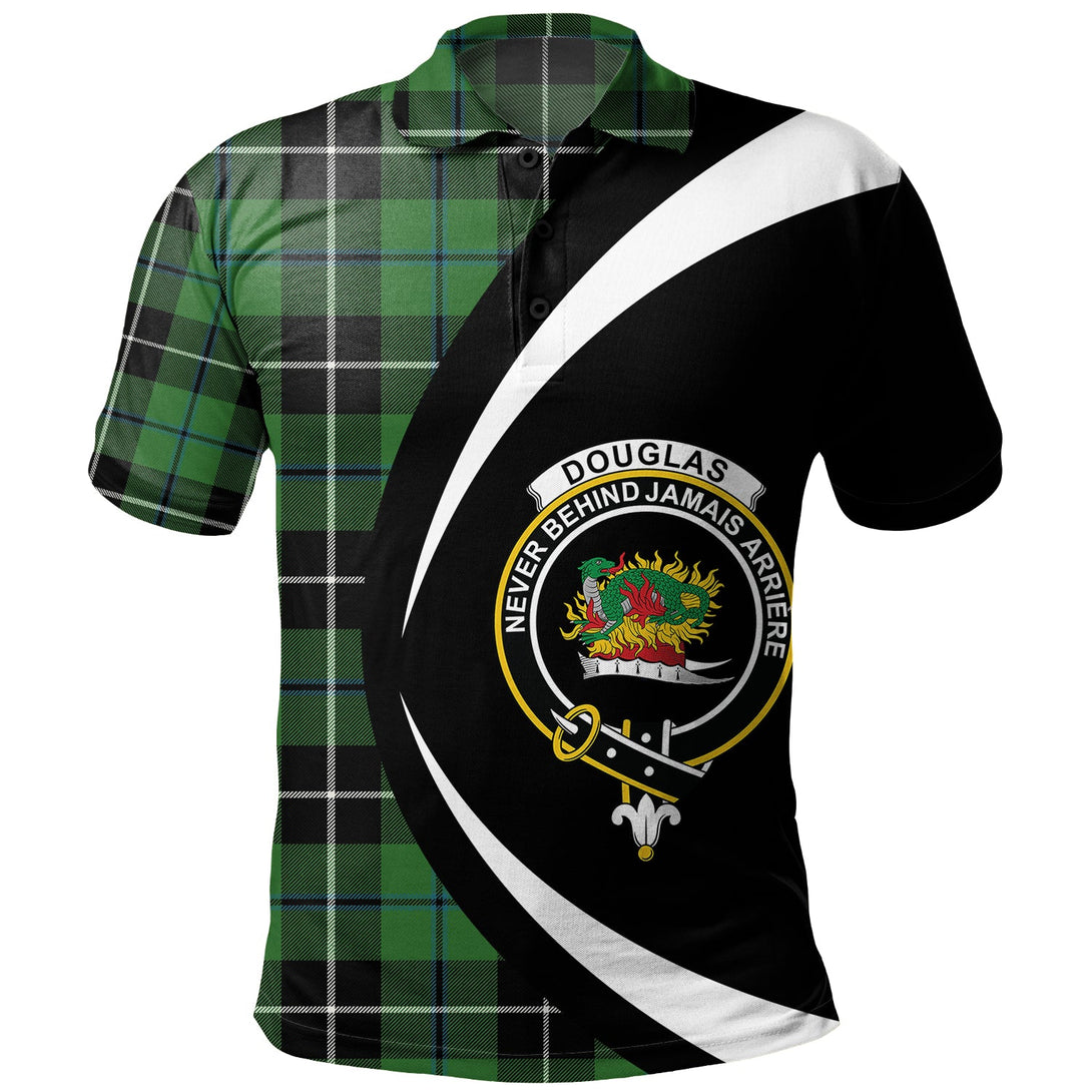 Douglas Ancient Clan Badge Tartan Polo Shirt Circle Style Personalized