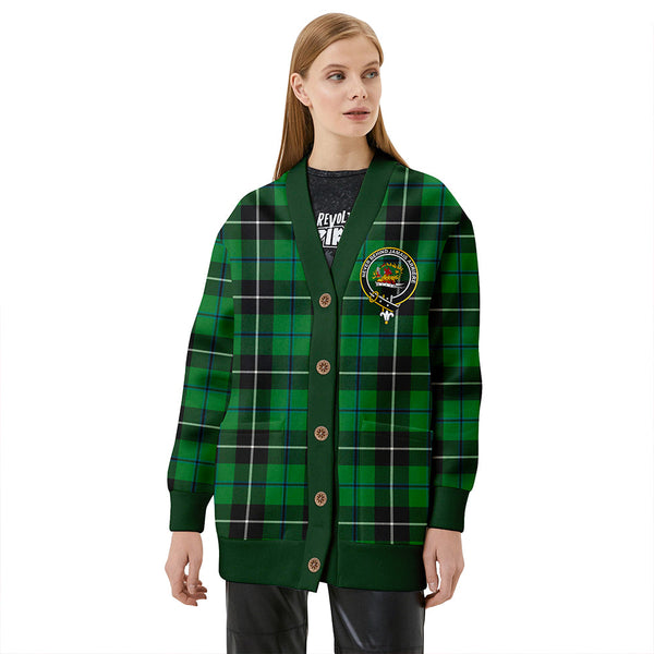 Douglas Ancient Clan Badge Tartan V-neck Cardigan