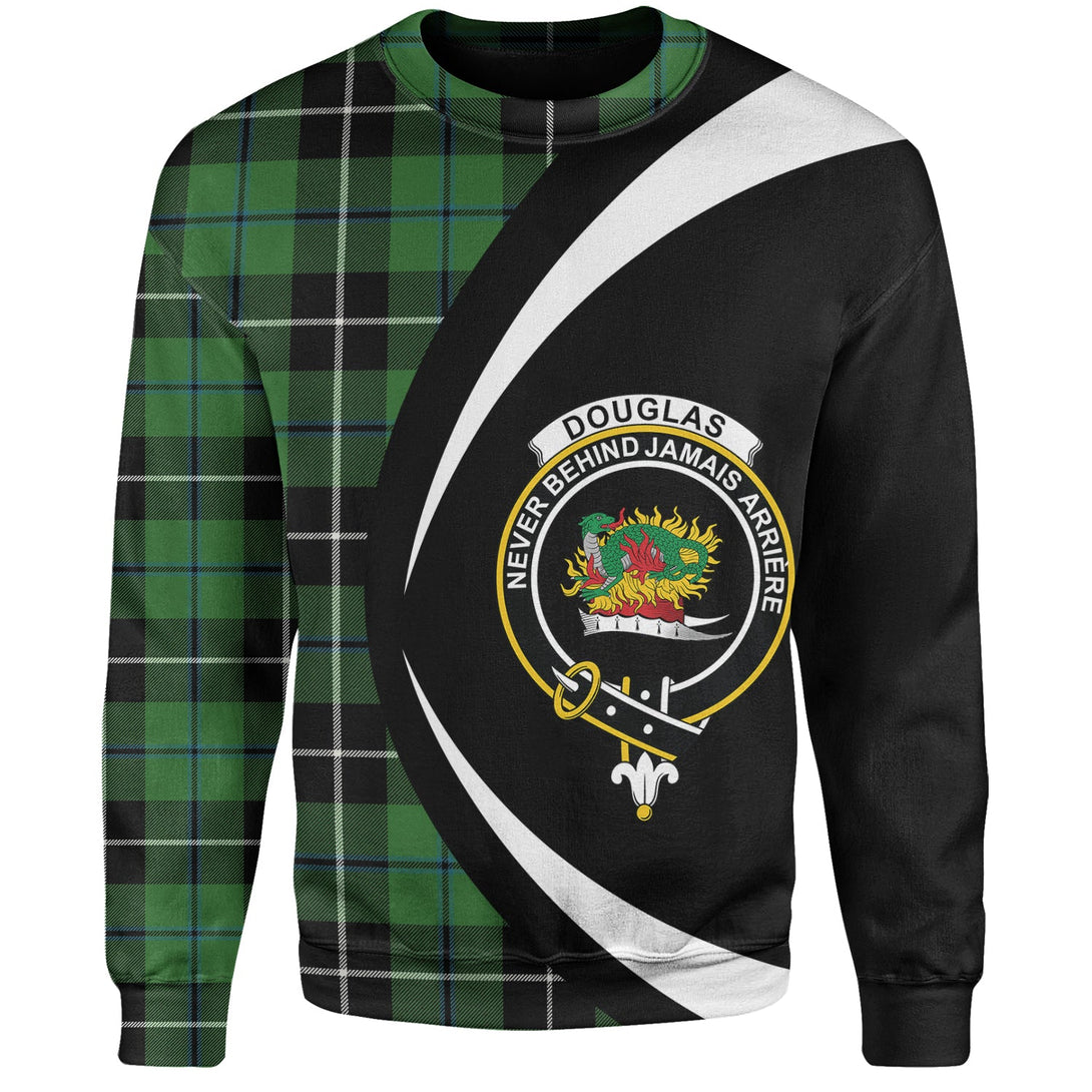 Douglas Ancient Clan Badge Tartan Sweatshirt Circle Style Personalized