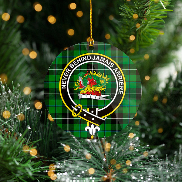 Douglas Ancient Clan Badge Tartan Plastic Christmas Ornaments