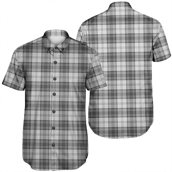 Douglas Grey Modern Tartan Classic Short Sleeve Shirt