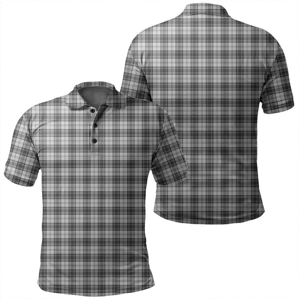 Douglas Grey Modern Tartan Classic Polo Shirt