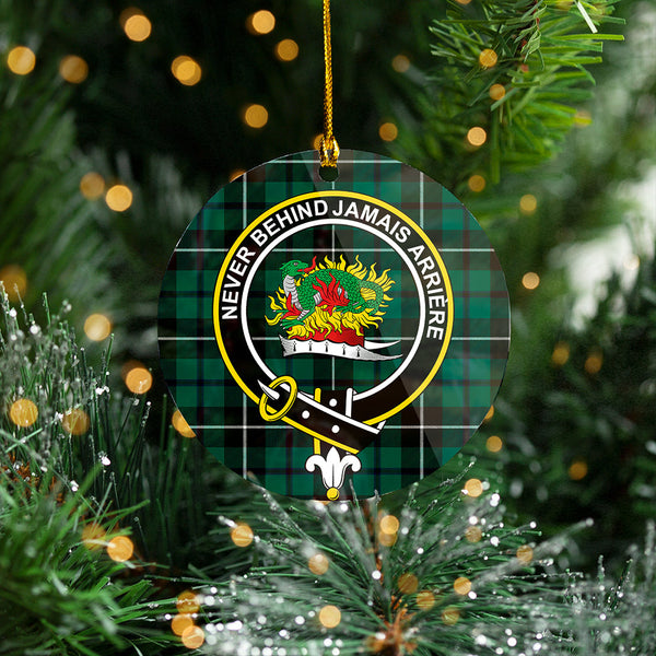 Douglas Modern Clan Badge Tartan Plastic Christmas Ornaments