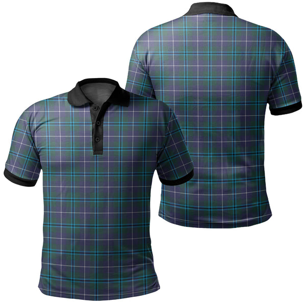 Douglas Modern Tartan Classic Polo Shirt Black Neck 2 Style