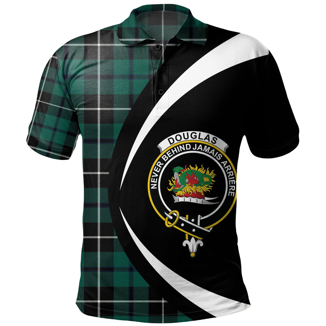 Douglas Modern Clan Badge Tartan Polo Shirt Circle Style Personalized