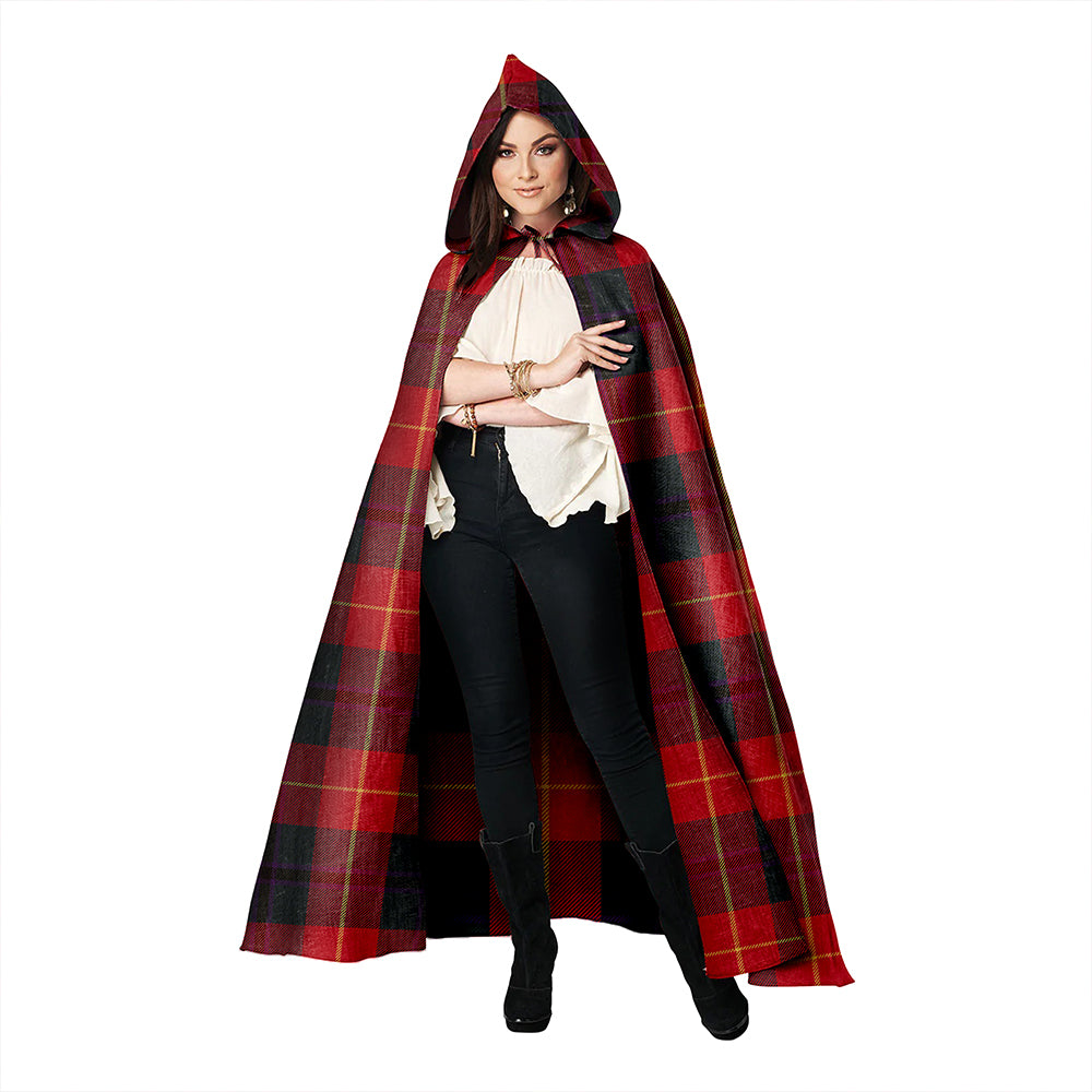 Douglas of Roxburgh Weathered Clan Badge Tartan Hooded Cloak