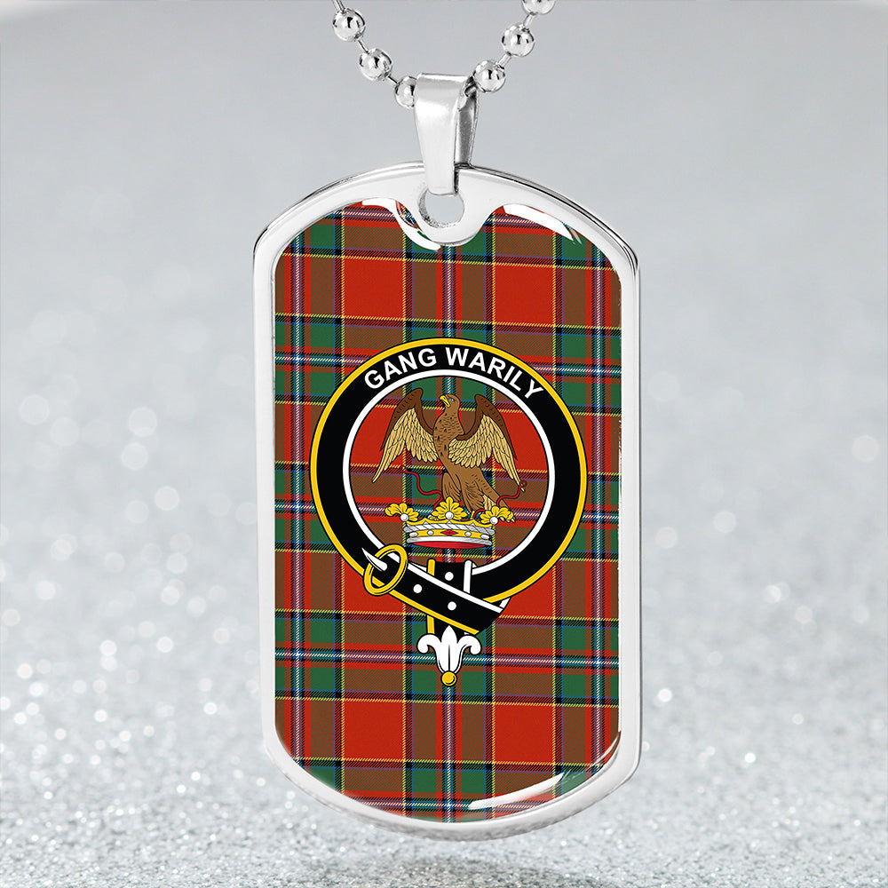 Drummond Ancient Clan Badge Classic Tartan Dog Tag Necklace