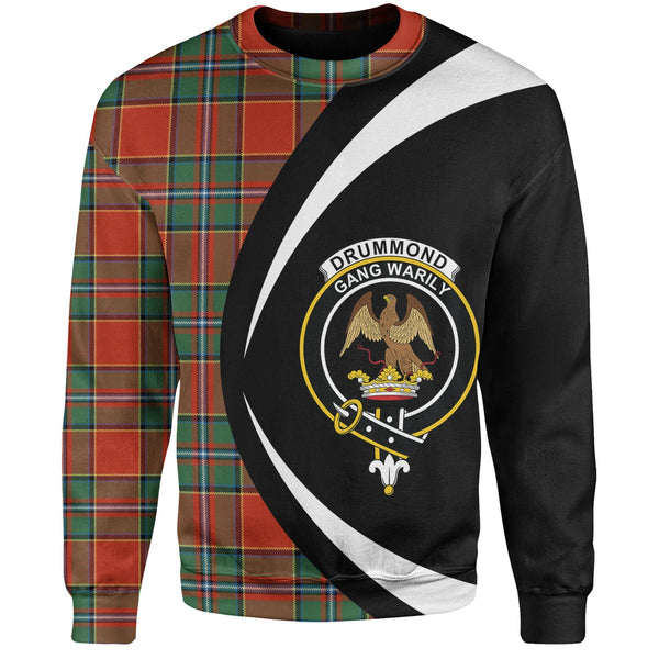 Drummond Ancient Clan Badge Tartan Sweatshirt Circle Style Personalized