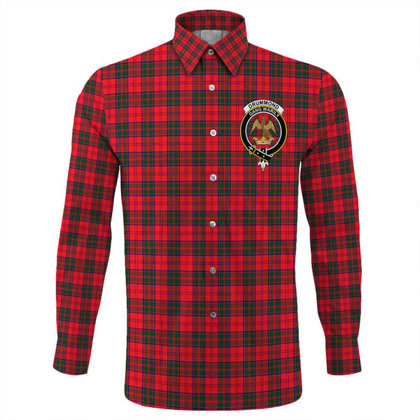 Drummond Modern Tartan Classic Crest Long Sleeve Button Shirt