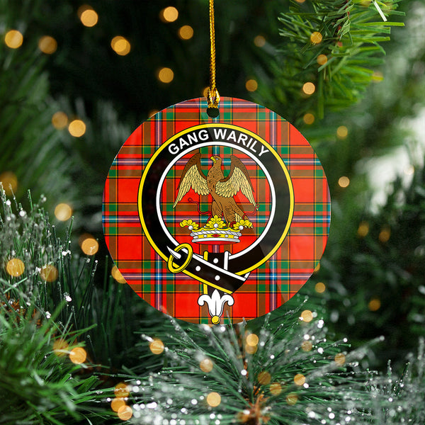 Drummond of Fingask Ancient Clan Badge Tartan Plastic Christmas Ornaments