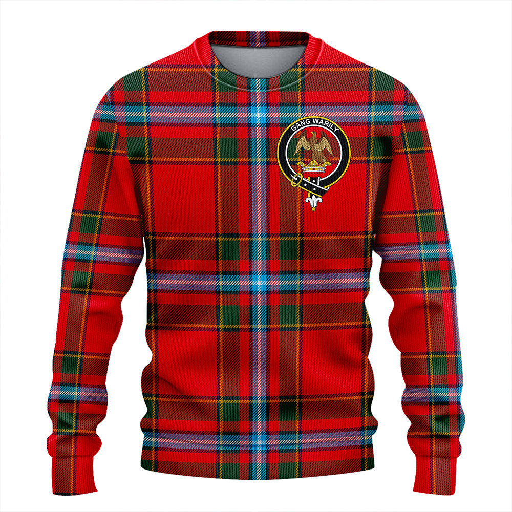 Drummond of Fingask Modern Clan Badge Tartan Knitted Sweater