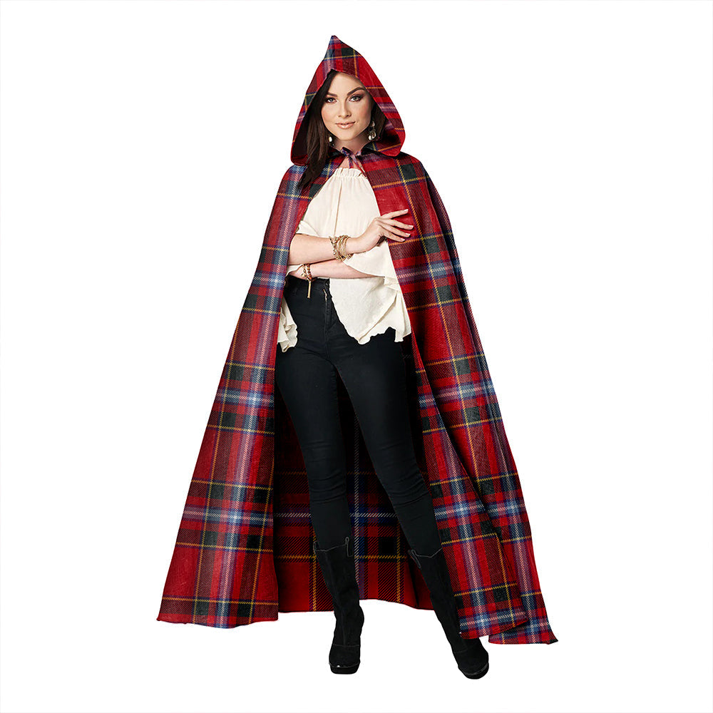 Drummond of Fingask Weathered Clan Badge Tartan Hooded Cloak