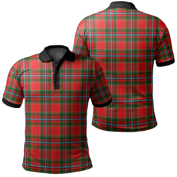 Drummond of Perth Tartan Classic Polo Shirt Black Neck 2 Style