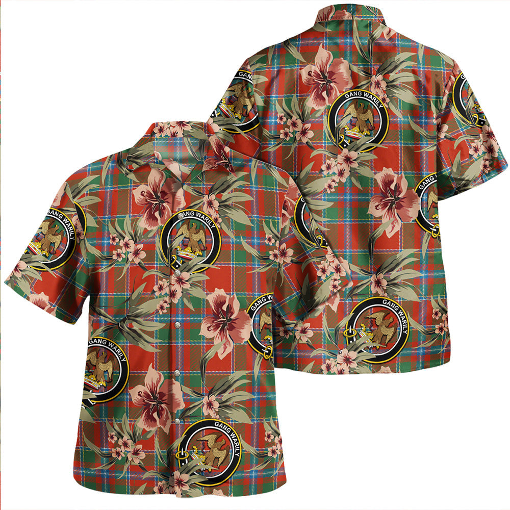 Drummond of Perth Ancient Clan Badge Tartan Aloha Hawaiian Shirt Tropical Old Style