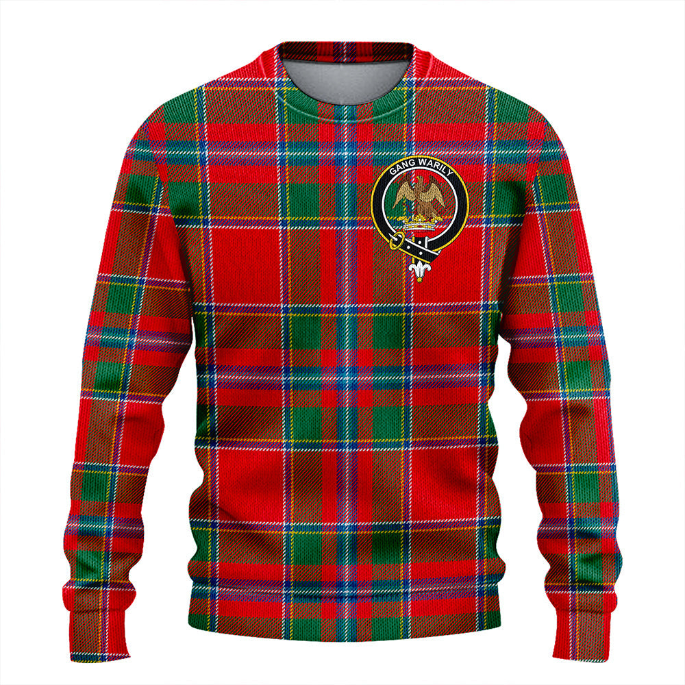 Drummond of Perth Modern Clan Badge Tartan Knitted Sweater