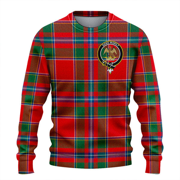 Drummond of Perth Modern Clan Badge Tartan Knitted Sweater