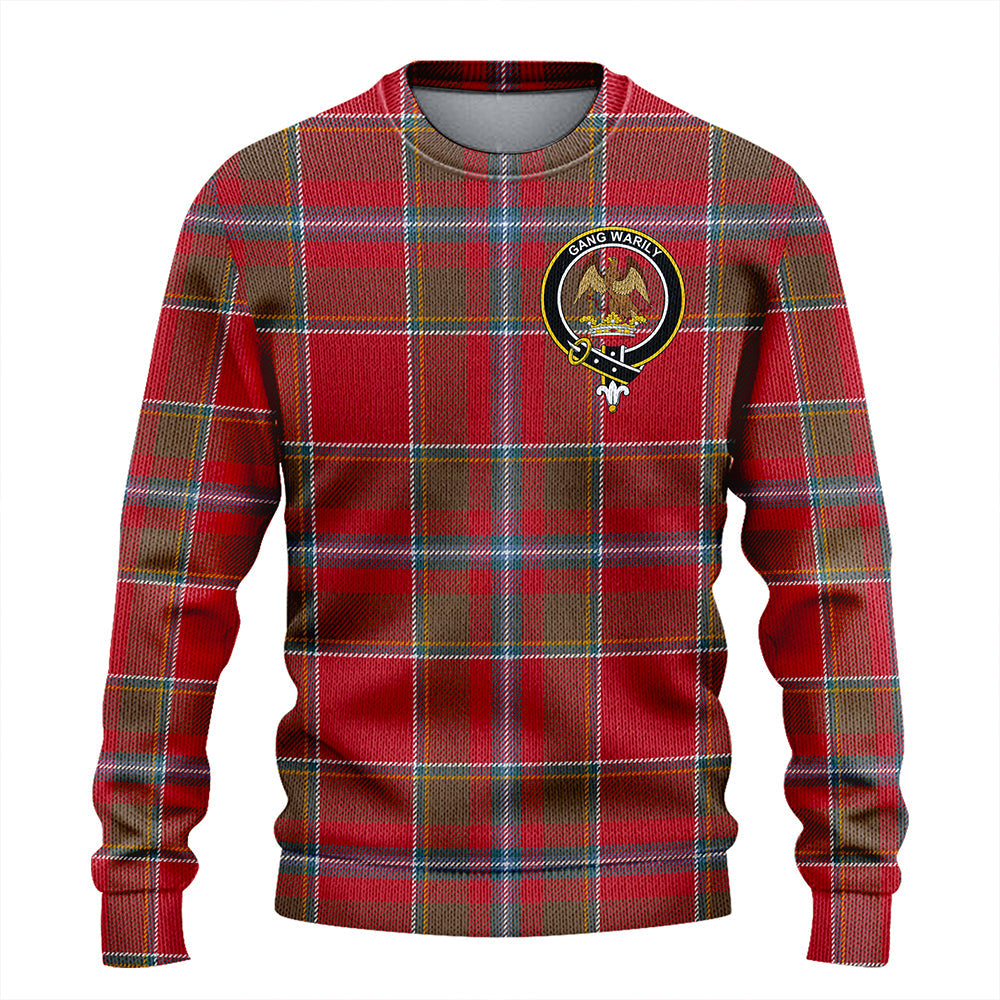 Drummond of Perth Weathered Clan Badge Tartan Knitted Sweater