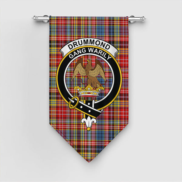 Drummond of Strathallan Tartan Classic Crest Gonfalon