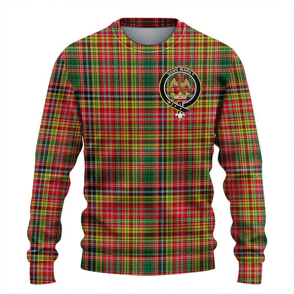 Drummond of Strathallan Weathered Clan Badge Tartan Knitted Sweater