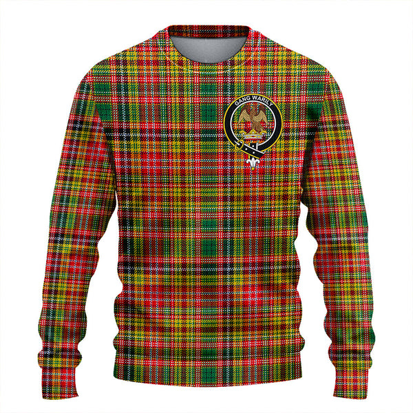 Drummond of Strathallan Weathered Clan Badge Tartan Knitted Sweater