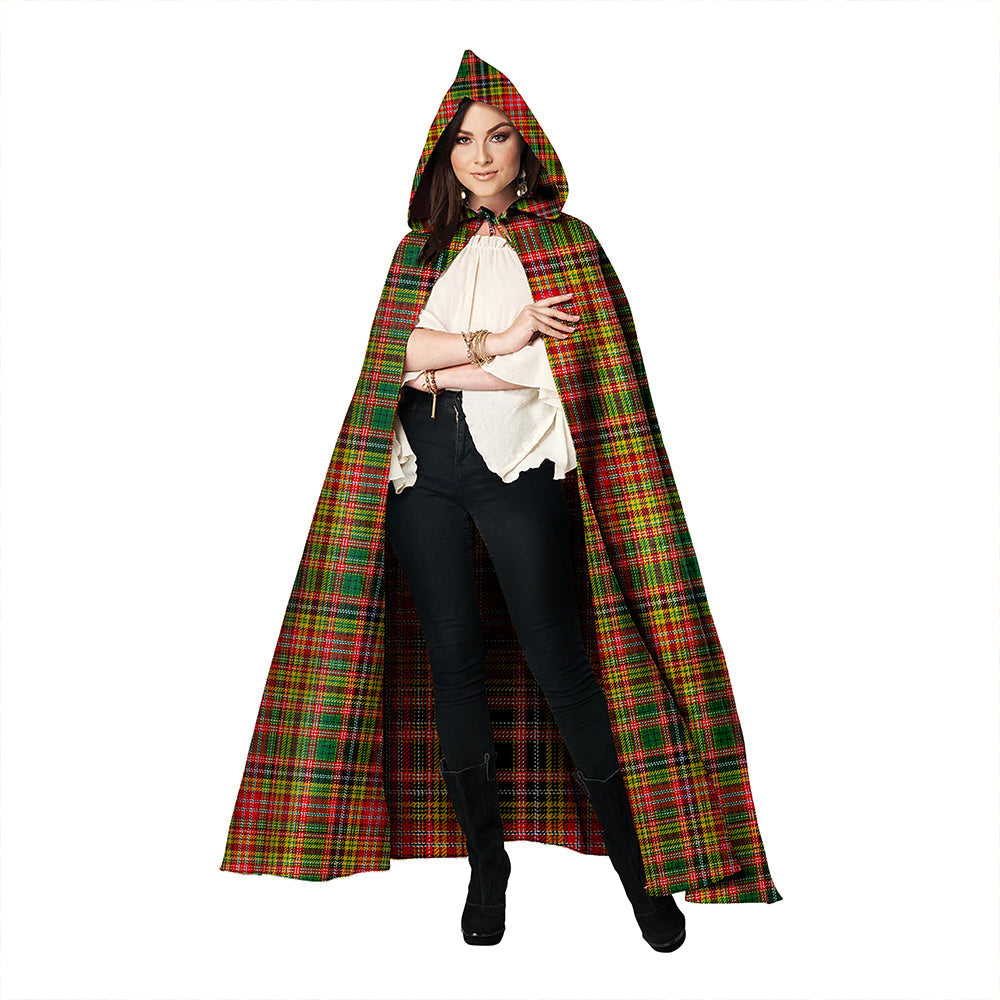 Drummond of Strathallan Weathered Clan Badge Tartan Hooded Cloak