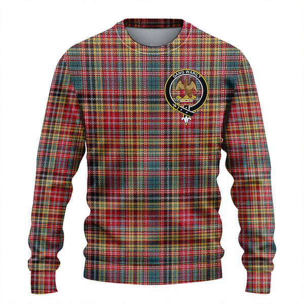 Drummond of Strathallan Clan Badge Tartan Knitted Sweater