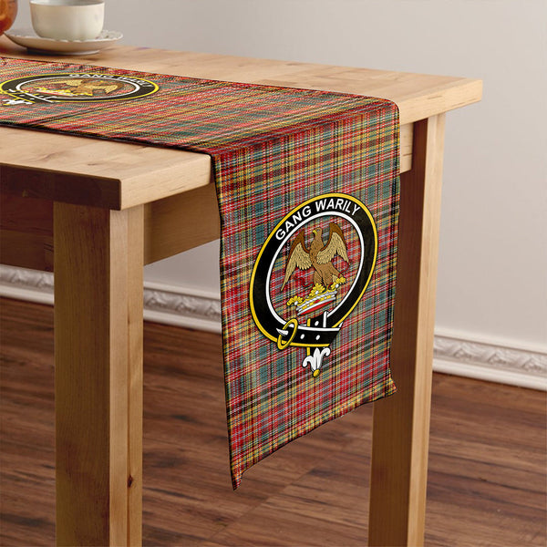 Drummond of Strathallan Clan Badge Tartan Table Runner