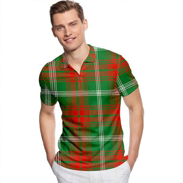 Duke of Rothesay Hunting Ancient Tartan Classic Lapel Zip Short Sleeve Polo