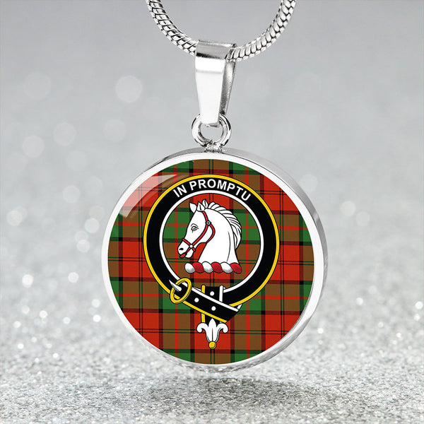 Dunbar Ancient Clan Badge Tartan Classic Circle Necklace