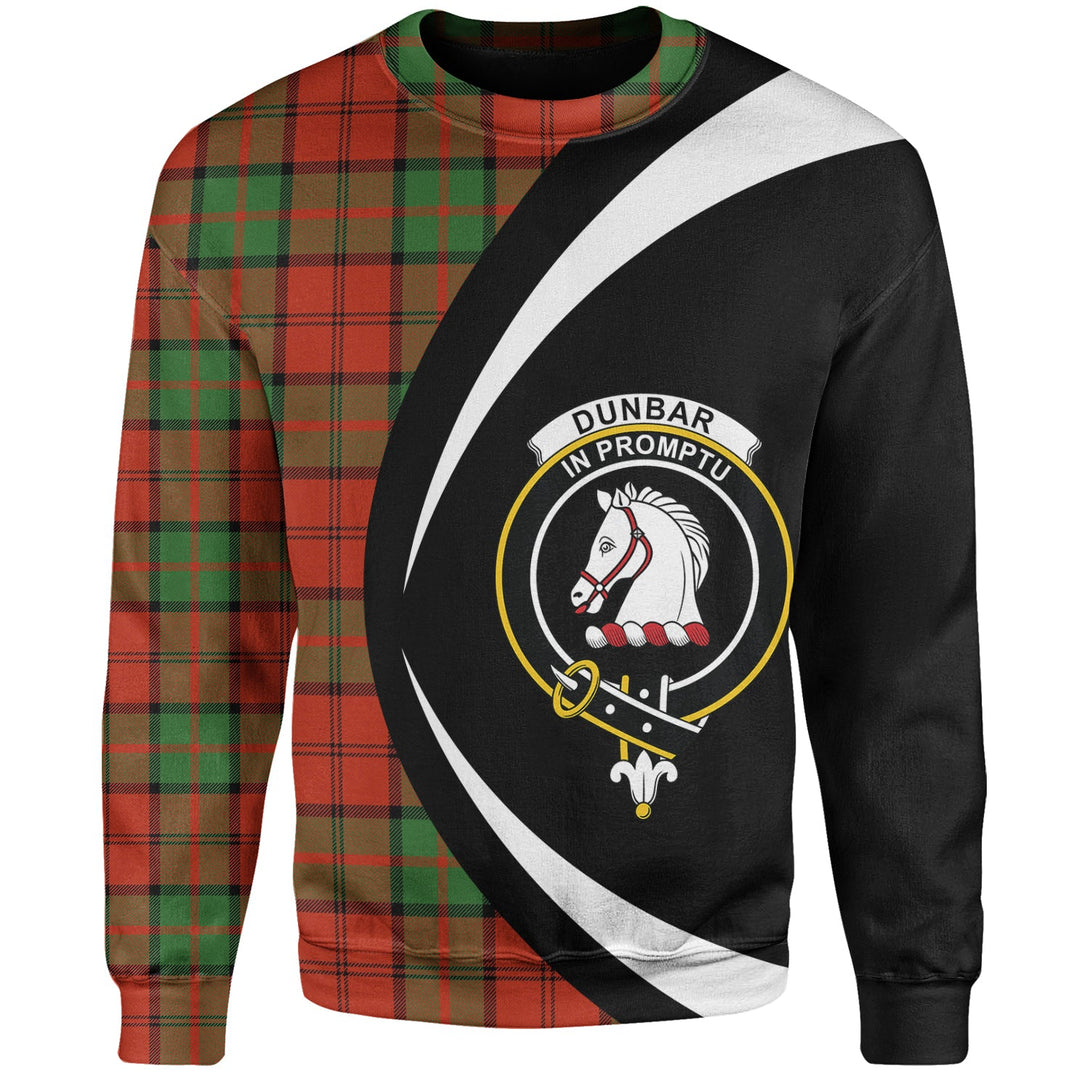 Dunbar Ancient Clan Badge Tartan Sweatshirt Circle Style Personalized