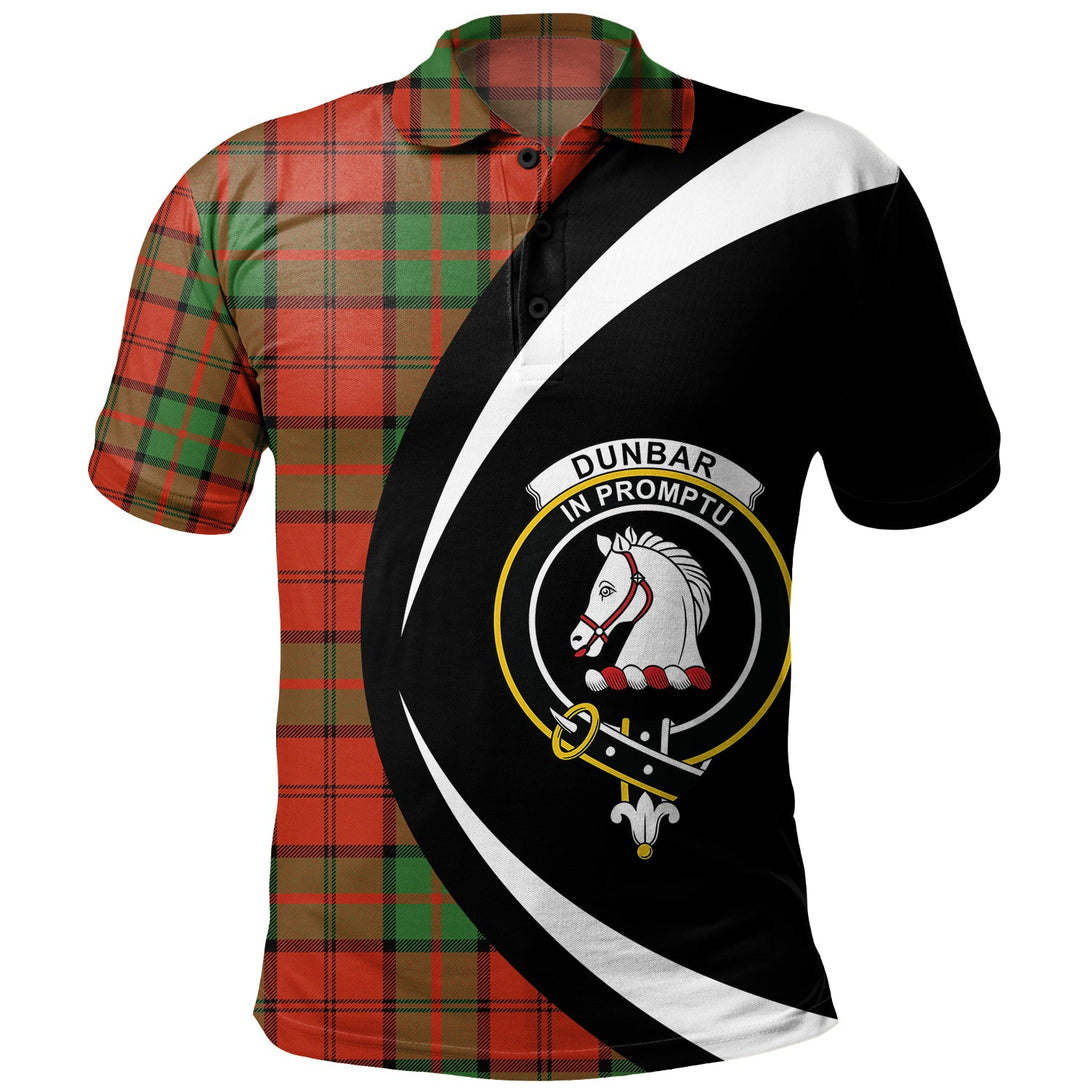 Dunbar Ancient Clan Badge Tartan Polo Shirt Circle Style Personalized