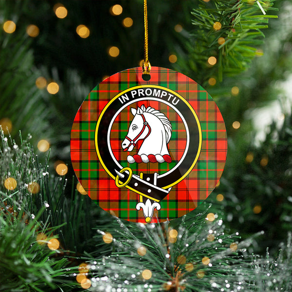 Dunbar Ancient Clan Badge Tartan Plastic Christmas Ornaments