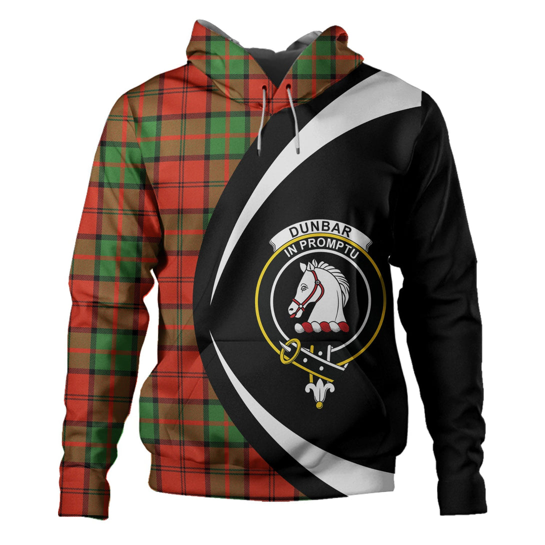 Dunbar Ancient Clan Badge Tartan Hoodie Circle Style