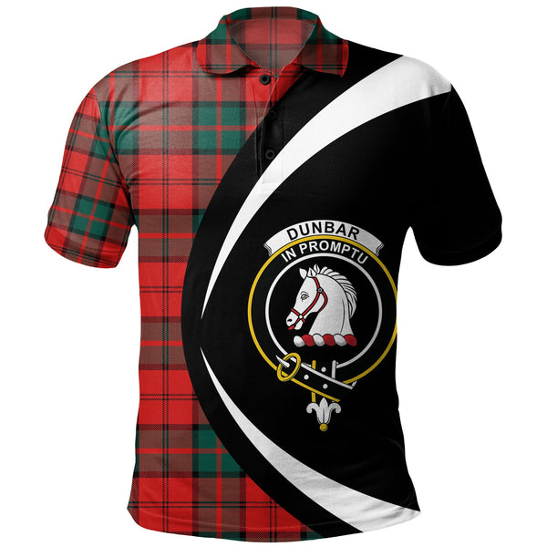 Dunbar Modern Clan Badge Tartan Polo Shirt Circle Style Personalized