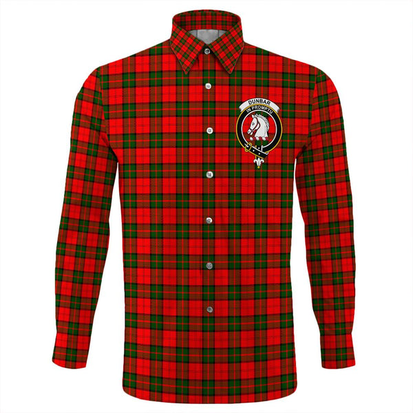 Dunbar Modern Tartan Classic Crest Long Sleeve Button Shirt