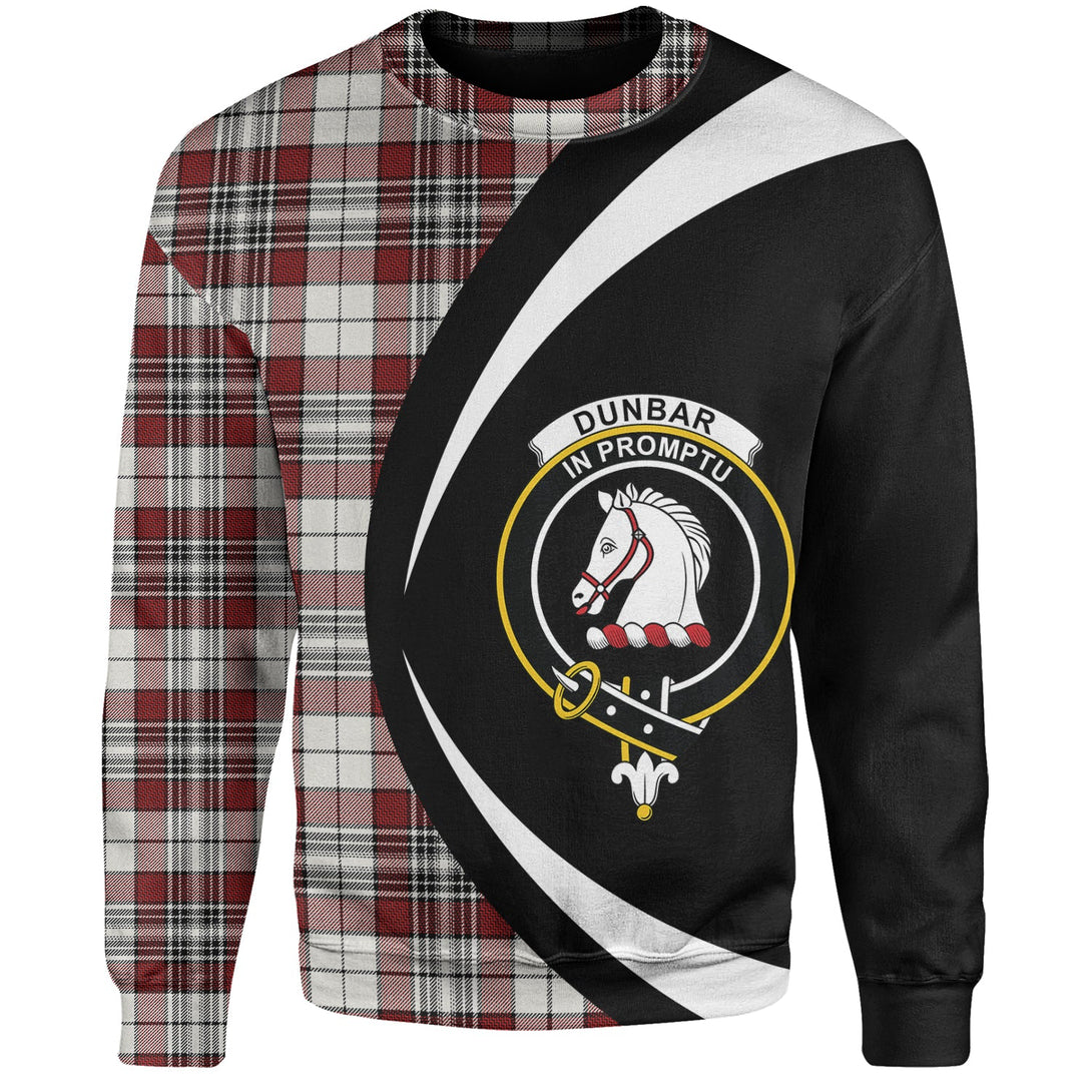 Dunbar Plaid Clan Badge Tartan Sweatshirt Circle Style Personalized