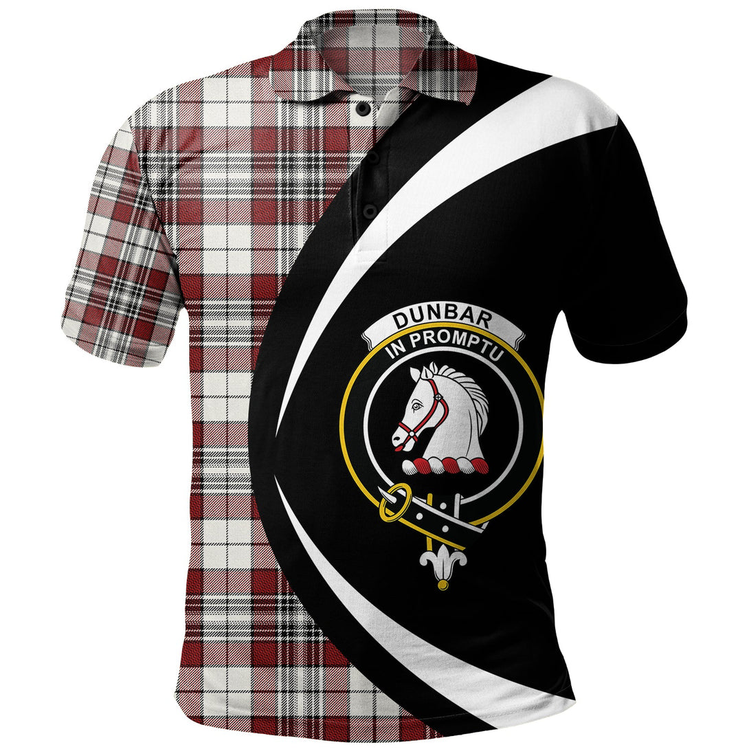 Dunbar Plaid Clan Badge Tartan Polo Shirt Circle Style Personalized