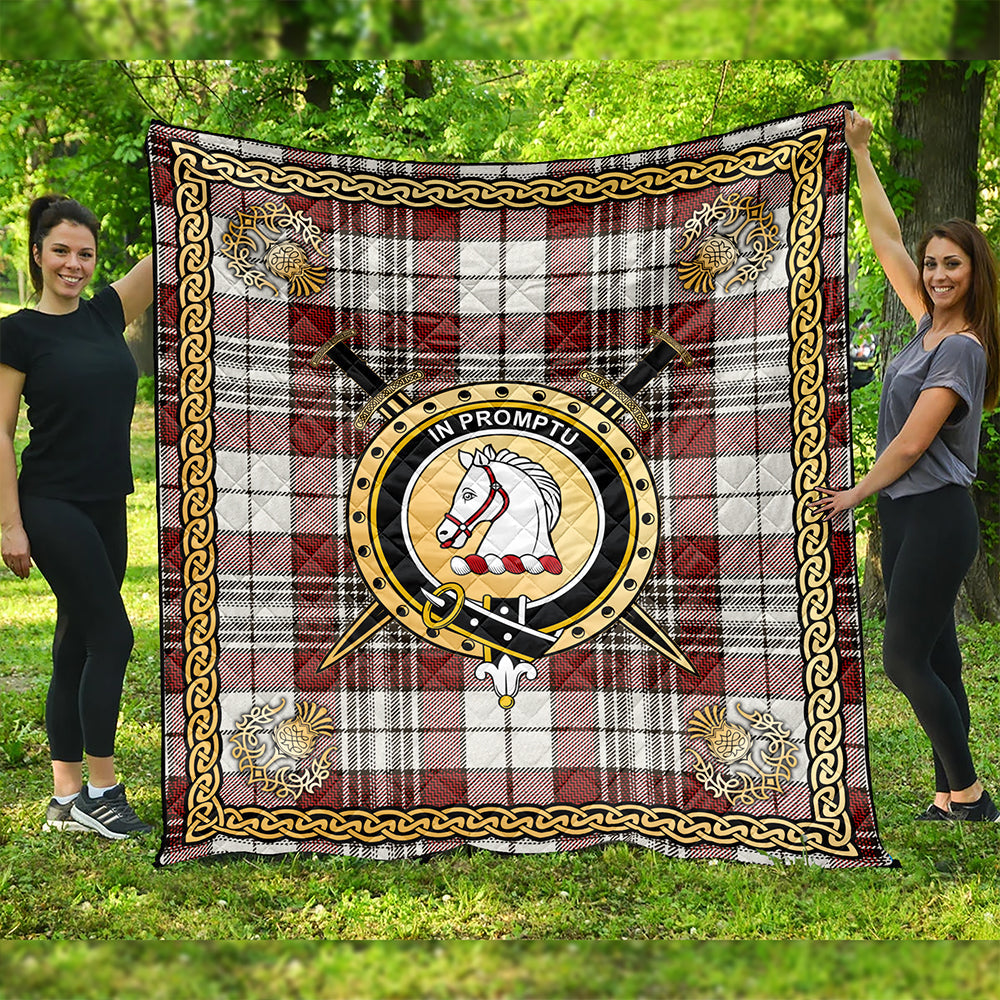 Dunbar Plaid Clan Badge Tartan Premium Quilt Celtic Shield