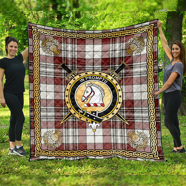 Dunbar Plaid Clan Badge Tartan Premium Quilt Celtic Shield