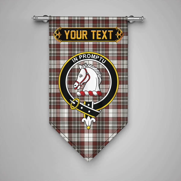 Dunbar Plaid Weathered Clan Badge Tartan Gonfalon Personalize