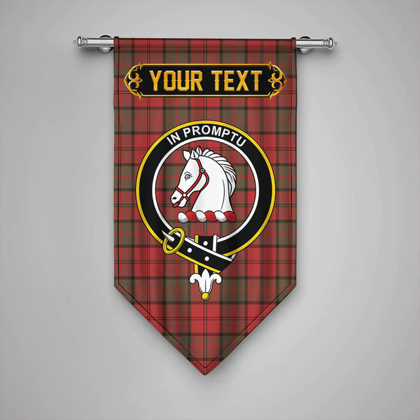 Dunbar Weathered Clan Badge Tartan Gonfalon Personalize